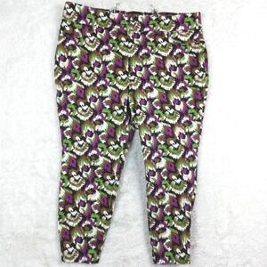 Terra &‎ Sky Womens Pants Skinny Legging Crop Splatter Print Pull On Plus 3X 24W